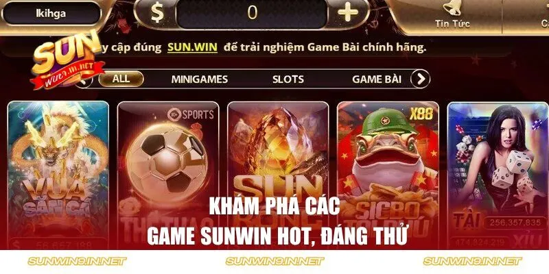 Khám phá các game Sunwin hot, đáng thử